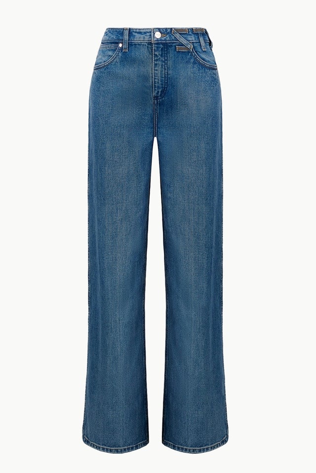 Wrangler + Staud The Loose Jean in Mid Blue