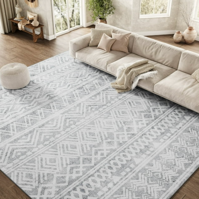 SixHome Large Washable Boho Area Rug