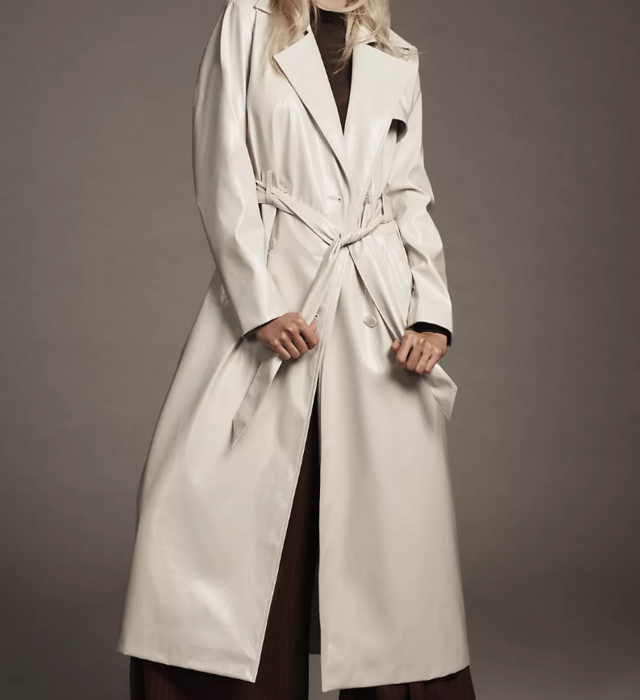 Anthropologie High-Shine Trench Coat