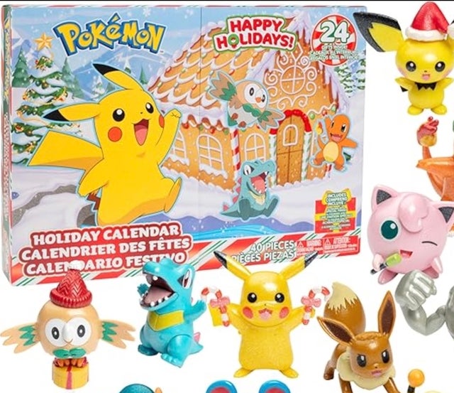 Pokémon 2024 Holiday Advent Calendar Playset for Kids - 24 Piece Christmas Gift Set