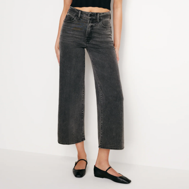 Good Waist Cropped Palazzo Jeans