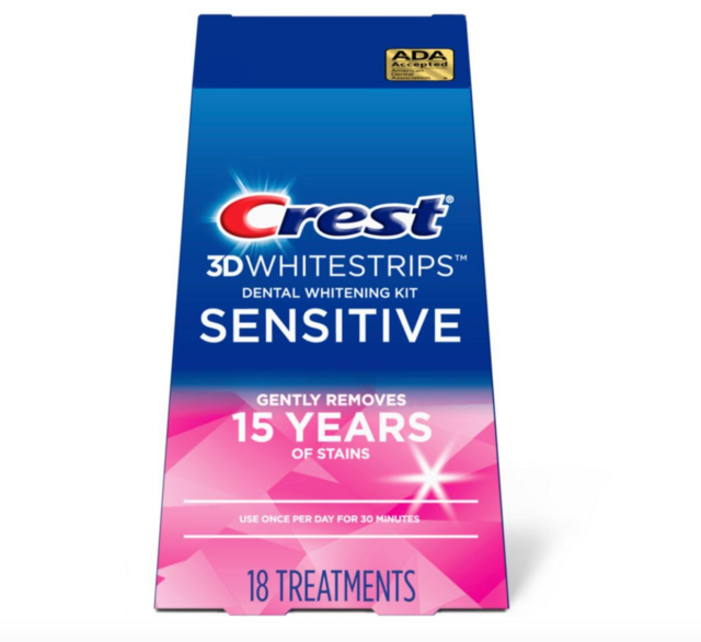 Crest 3D Whitestrips Sensitive At-home Teeth Whitening Kit