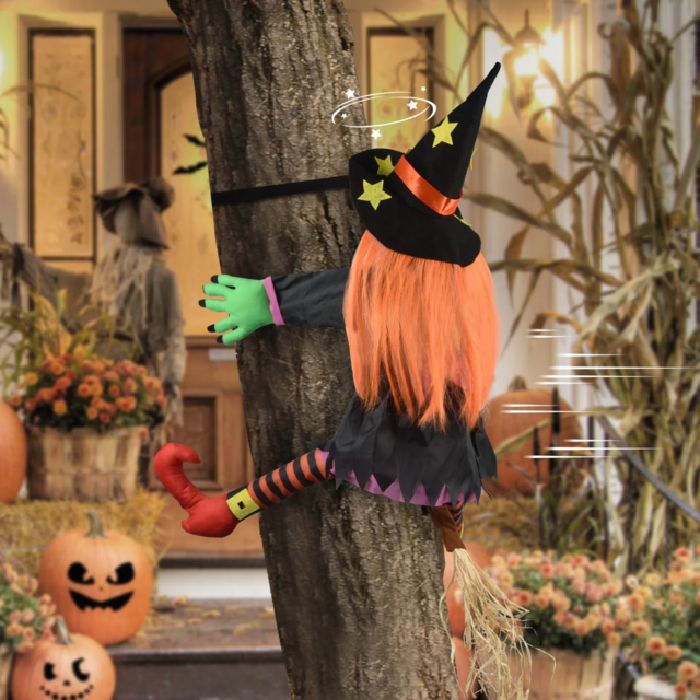 Crashing Witch Halloween Decoration