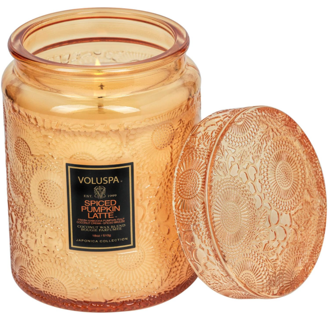 Voluspa Spiced Pumpkin Latte Large Candle Jar