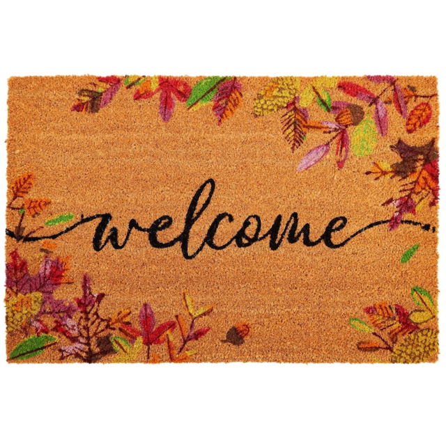 Juvale Natural Coco Coir Autumn Leaves Mat