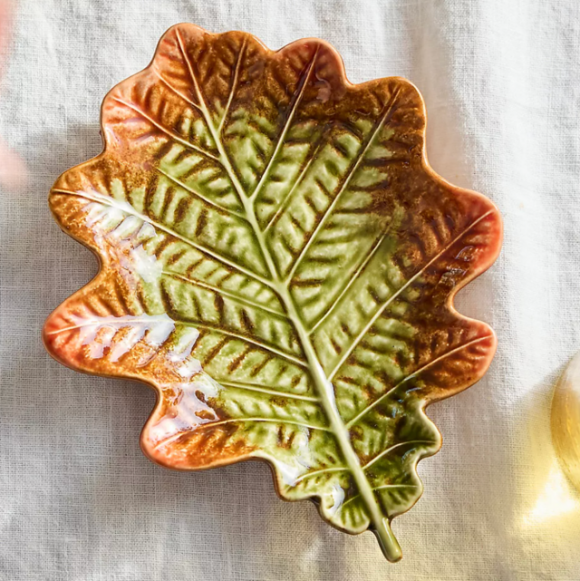 Terrain Fallen Leaf Ceramic Bread Plate