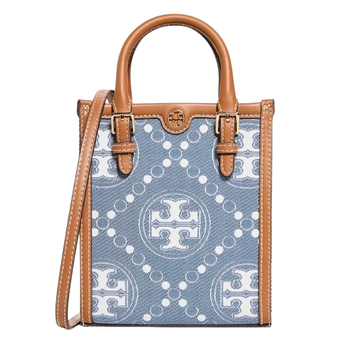 Tory Burch Women's Monogram Denim Mini Tote