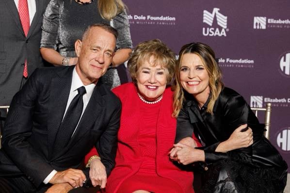 Tom Hanks, Senator Elizabeth Dole, and Savannah Guthrie