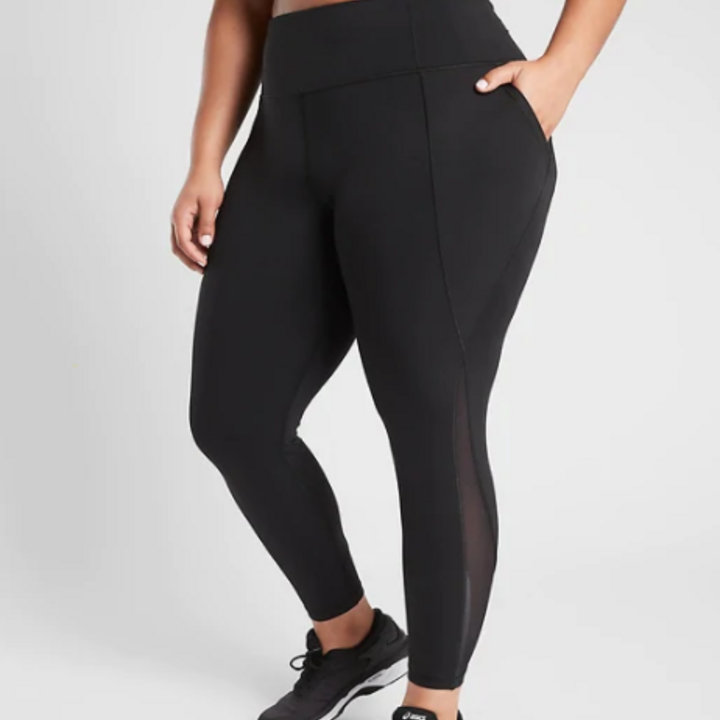 Athleta Women's Clothes: Ultimate Muscle Logo Tank (Dark Adonis Blue)  $9.97, Ultra High Rise Elation Tights (Black) $40 & More + Free Shipping on  $50+