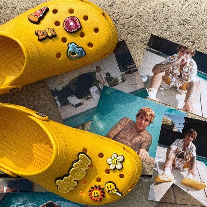 Yellow crocs justin discount bieber