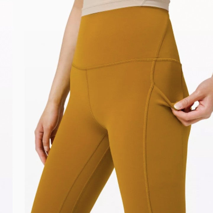 Outdoor Voices Pampas Swirl Zoom Superform 7/8 Yellow Tan Leggings