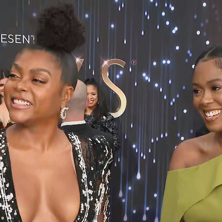 Moses Ingram Is Starstruck by Taraji P. Henson at 2021 Emmys (Exclusive)
