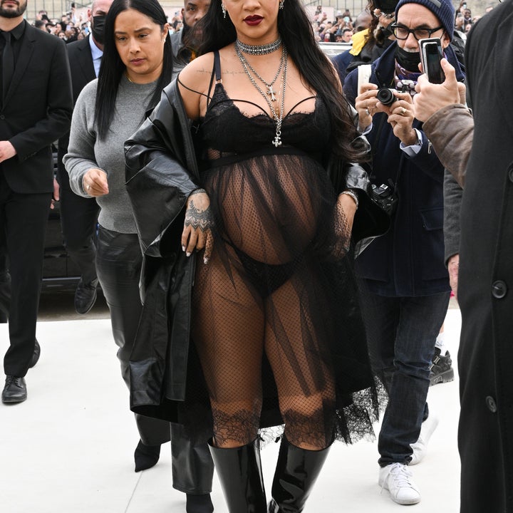 Pregnant Rihanna Wears ﻿Lingerie to Paris Fashion Week - PureWow