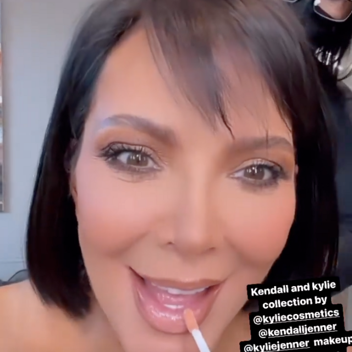 Kris Jenner Shows Off New Hairdo Ahead of Kylie Cosmetics x Kendall Jenner  Collab Party