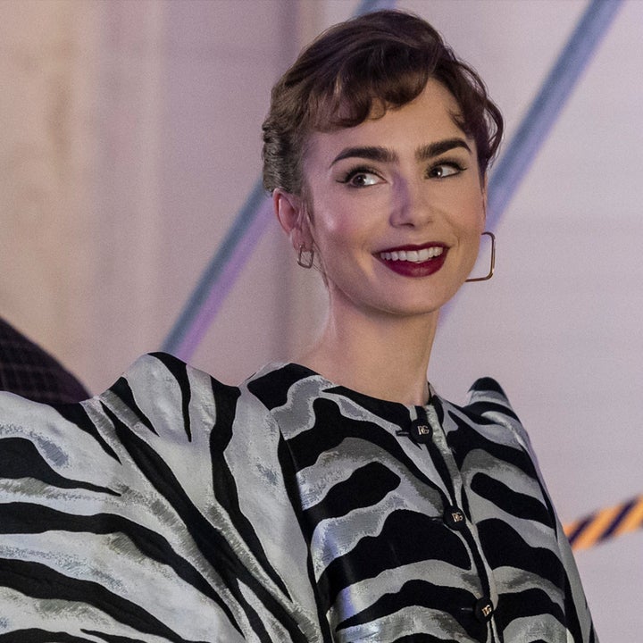 Lily Collins' hairstylist cuts her 'Emily in Paris' bangs: video