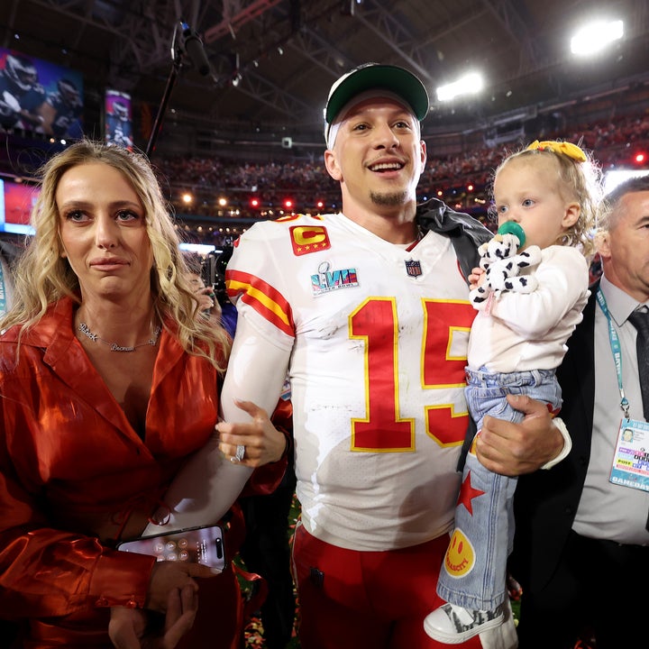 Patrick Mahomes Holds Daughter Sterling Skye After Being Named MVP