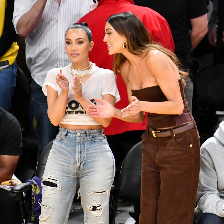 Kim Kardashian Wears 'I Love Nerds' Shirt to Game 4 of Lakers vs. Warriors  Playoffs: Photo 4931490, Kim Kardashian, Kris Jenner, Sarah Staudinger  Photos