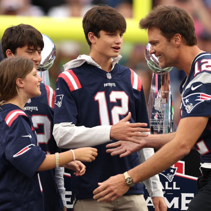 Tom Brady is honored by the Patriots alongside children Jack, Benjamin and  Vivian as New England retires No. 12 in front of 65,000 adoring fans