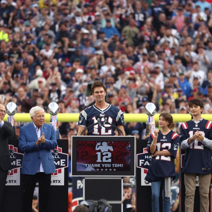 Tom Brady Returns to New England Patriots' Stadium With His Kids