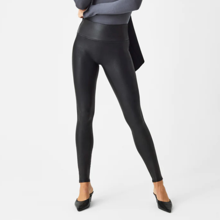 These popular Spanx faux leather leggings are now available with a cozy fleece  lining