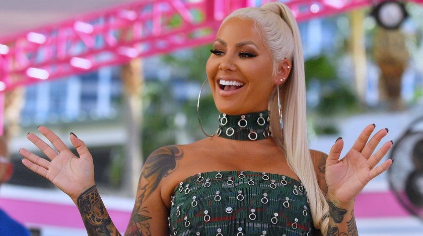 Amber Rose Gets Giant Forehead Tattoos in Honor of Her ...