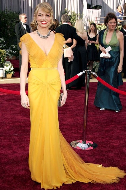 Emma Stone's yellow Versace gown