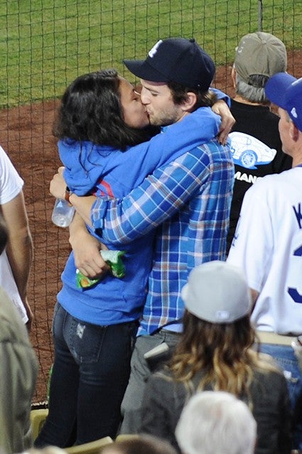 Ashton & Mila's Dodgers Game PDA