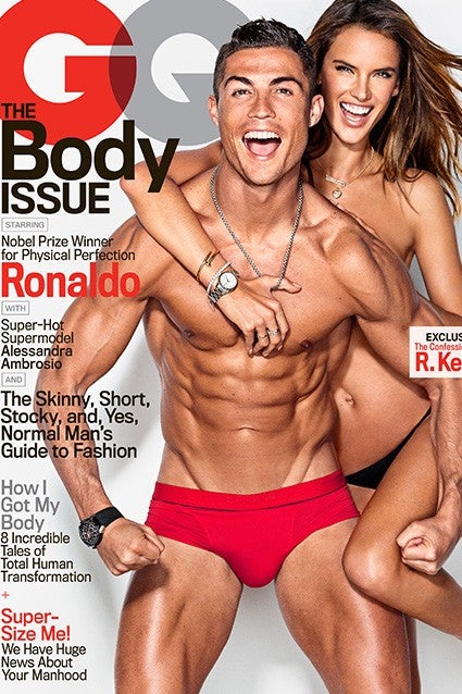 425px x 638px - Cristiano Ronaldo and Alessandra Ambrosio Pose Nearly Nude on Sizzingly Hot  'GQ' Cover | Entertainment Tonight