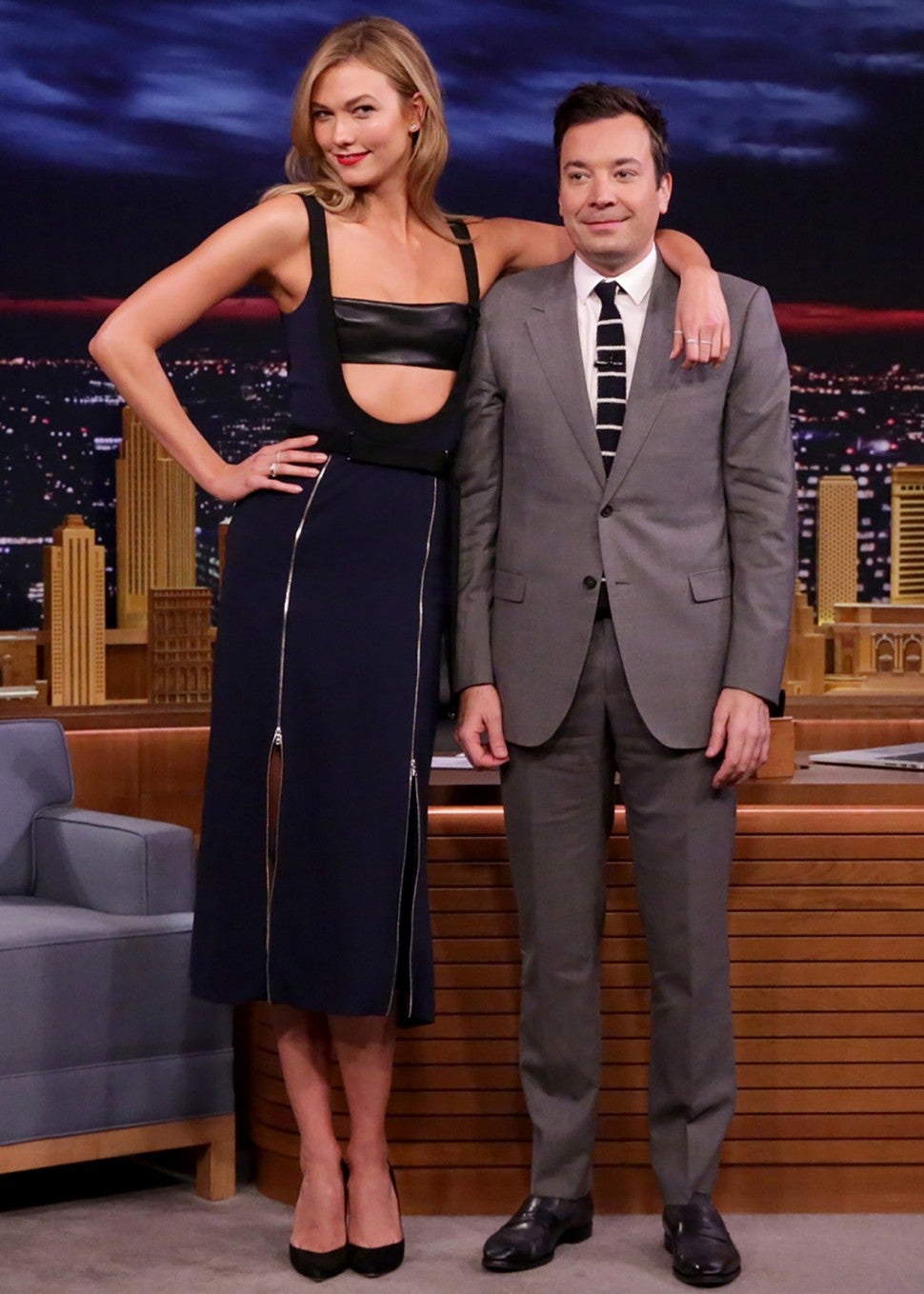 Karlie Kloss Gives Jimmy Fallon Height Envy, Teaches Him Modeling Poses