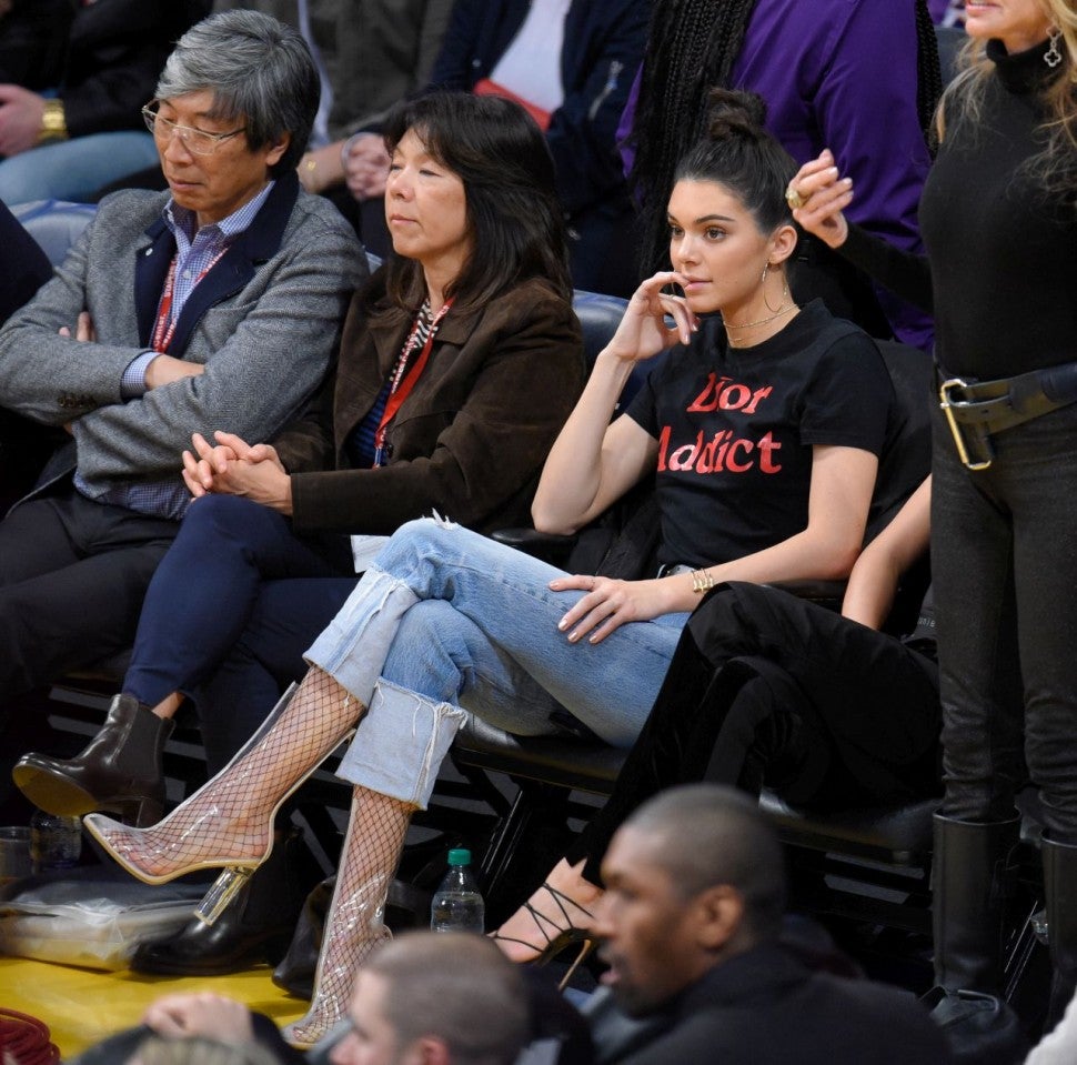 Kendall Jenner: 'Dior Addict' T-Shirt, Clear Boots