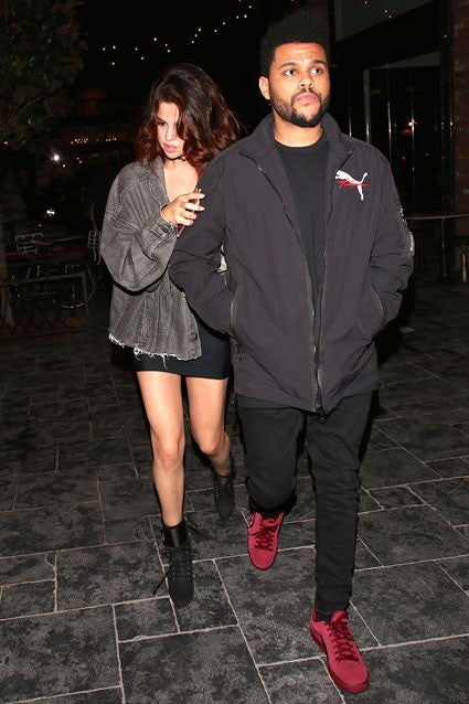Selena Gomez and The Weeknd Dress in Matching Tracksuits at Disneyland