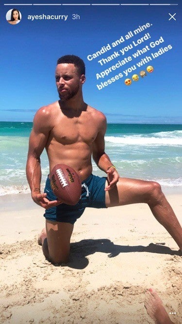 steph curry no shirt