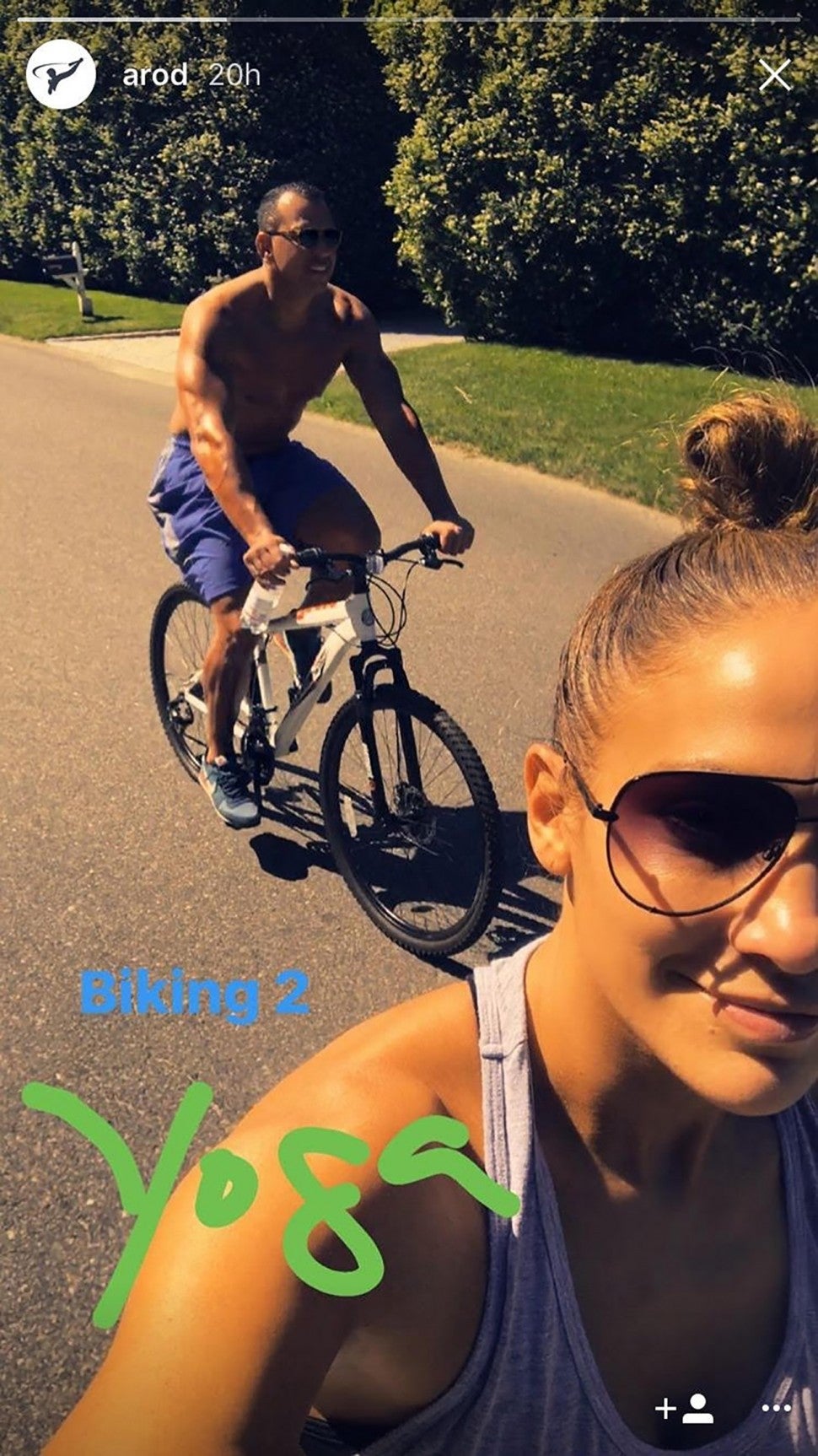 Jennifer Lopez Goes Biking With a Shirtless Alex Rodriguez in a Cute