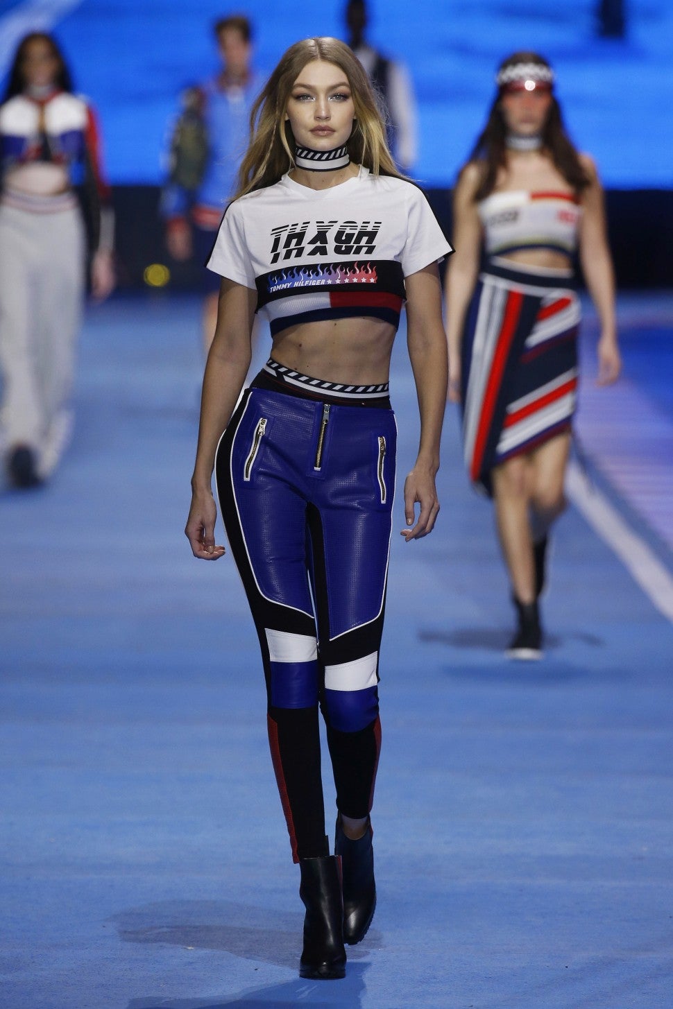 tommy hilfiger gigi hadid leather pants