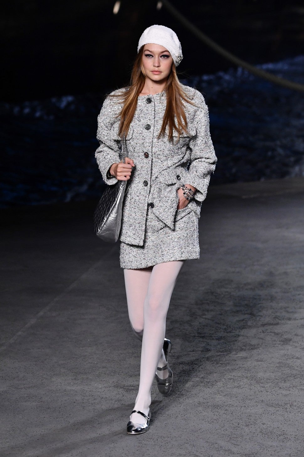 Gigi Hadid  Kaia Gerber On Chanel Runway At Paris Fashion Week  Pics   Hollywood Life