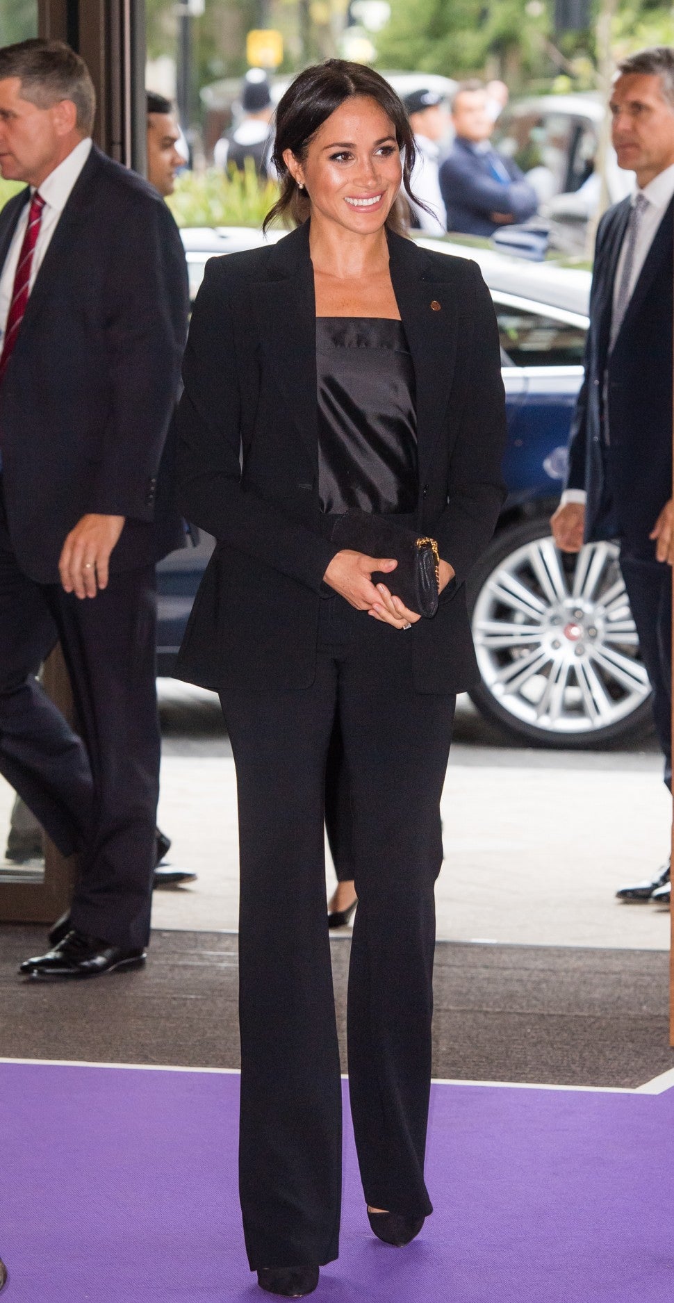 black pantsuit outfit