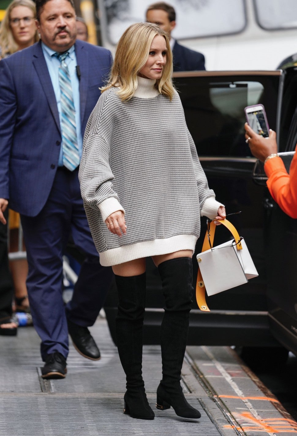 Oversized Sweater and Boots Sans Pants 