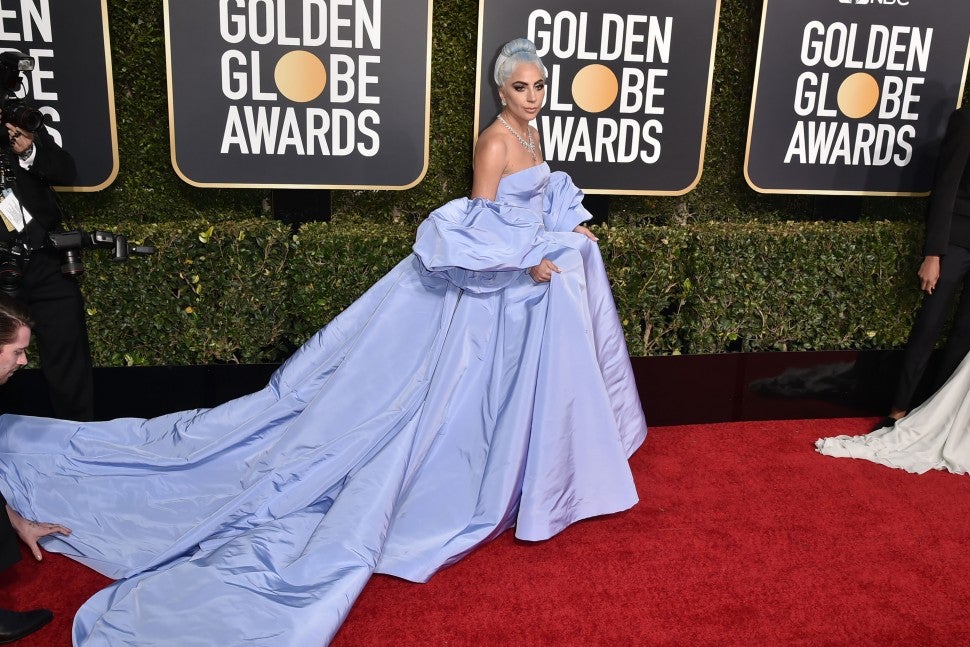 lady gaga golden globe dress