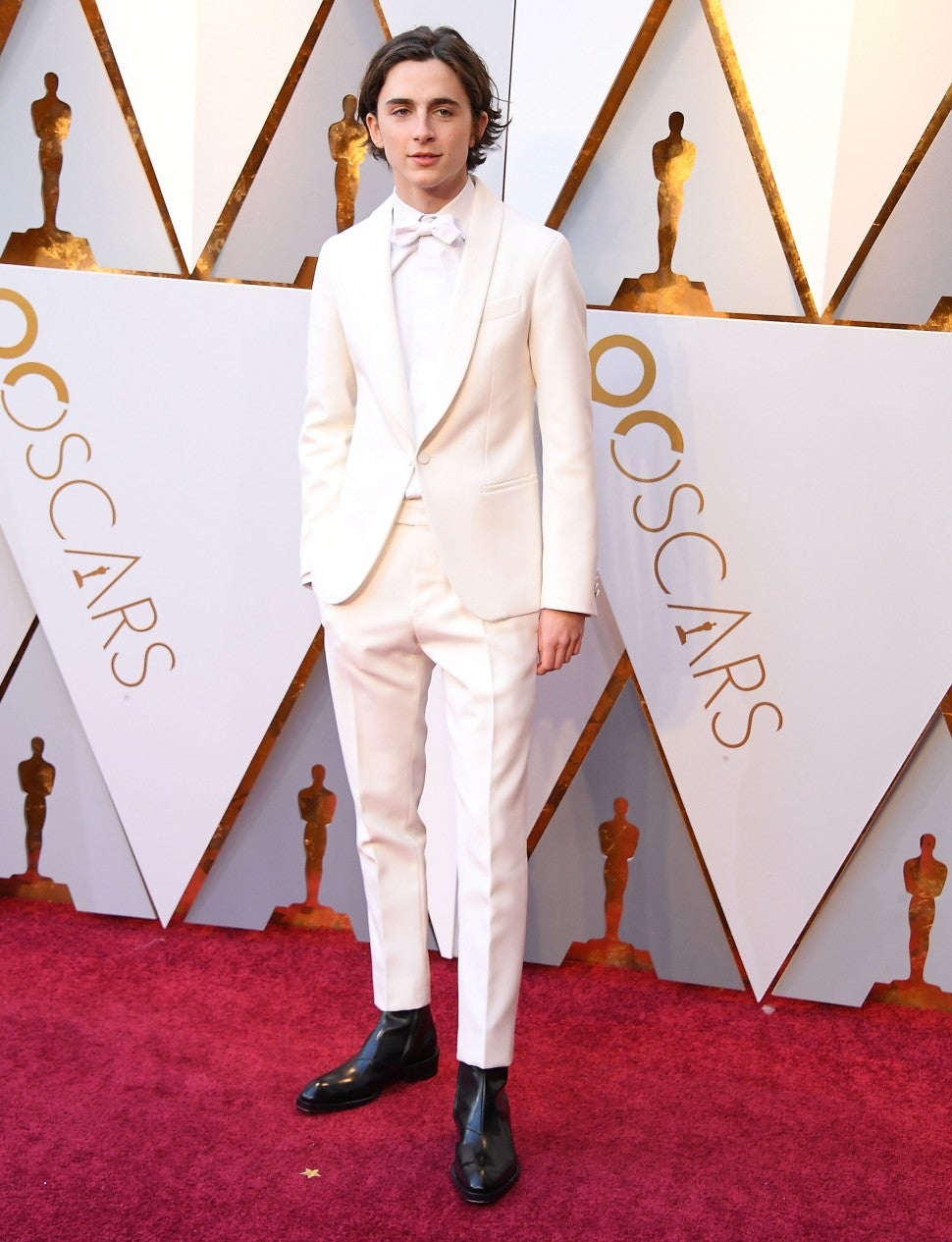 Timothée Chalamet Is One Stylish Stud in Navy Ensemble at 2020 Oscars |  Entertainment Tonight