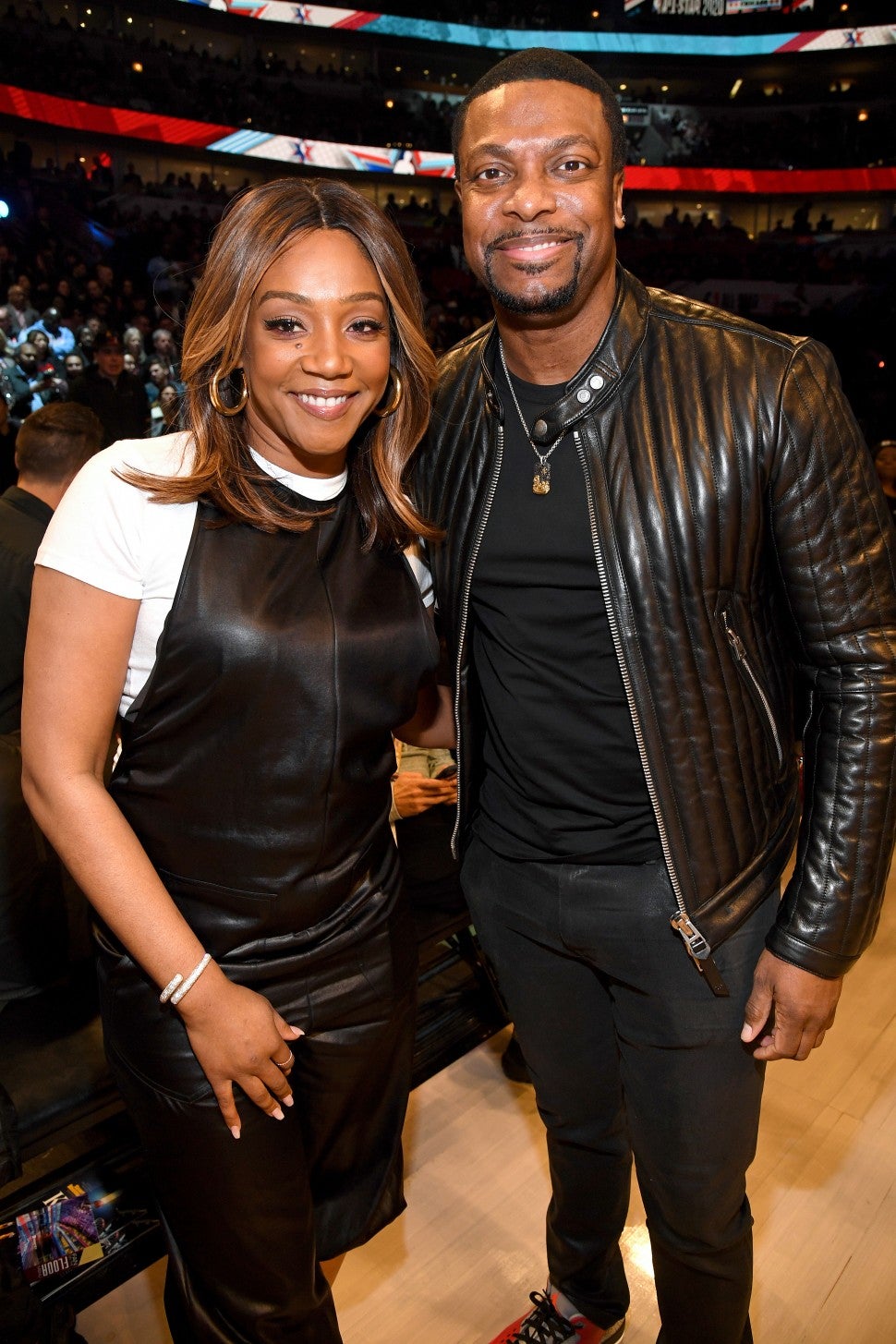 Tiffany Haddish hits the court during the NBA All-Star Celebrity