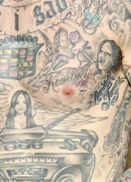 Travis Barker Covered Up His Exs Name With A Tattoo Of Kourtney  Kardashians Lips After She Wiped All Recent Photos Of Their Kids