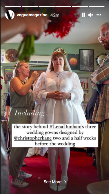 lena dunham wedding dresses