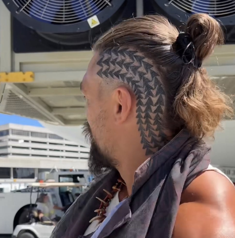 Jason Momoa Showed Off His New Large Head Tattoo