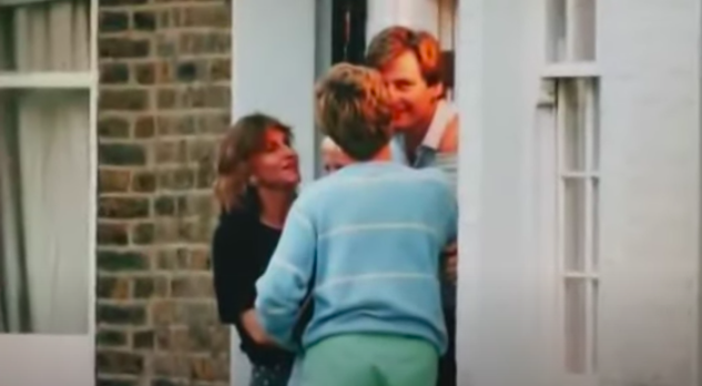 Princess Diana hugs Caroline Bartholomew