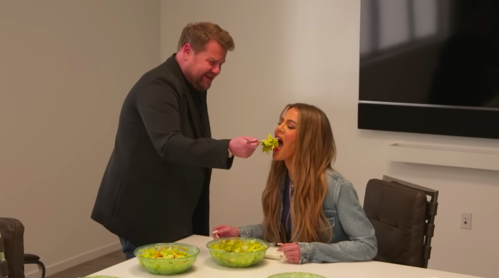 James Corden and Khloe Kardashian