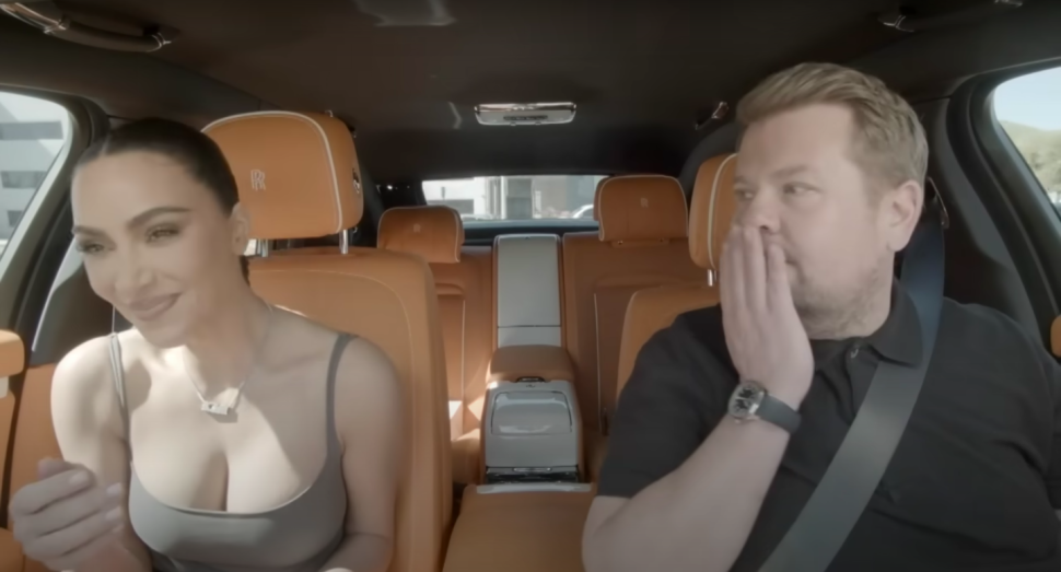 Kim Kardashian and James Corden