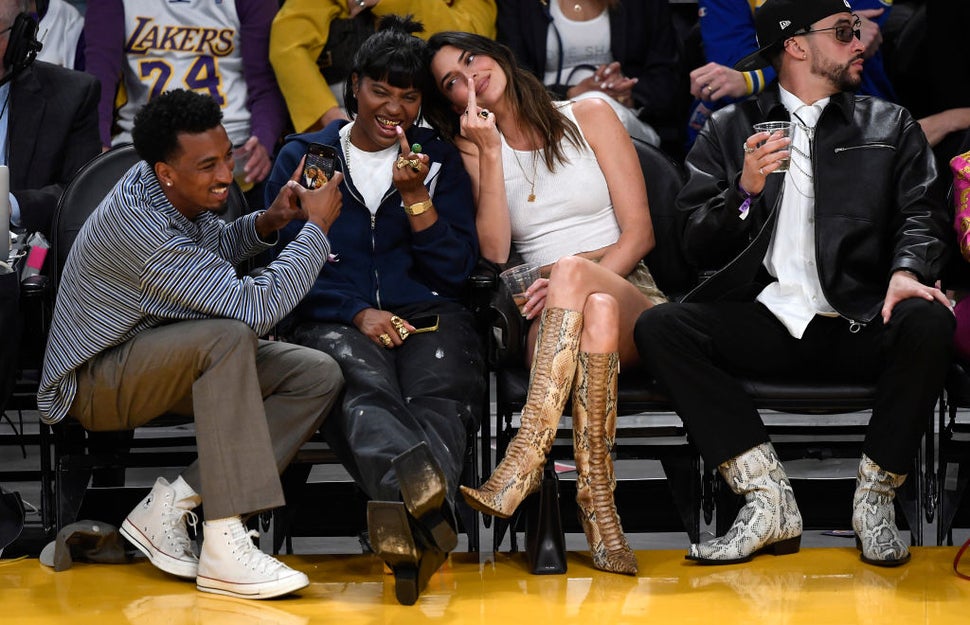 Kendall Jenner and Bad Bunny Get Cozy Sitting Courtside at the Lakers ...