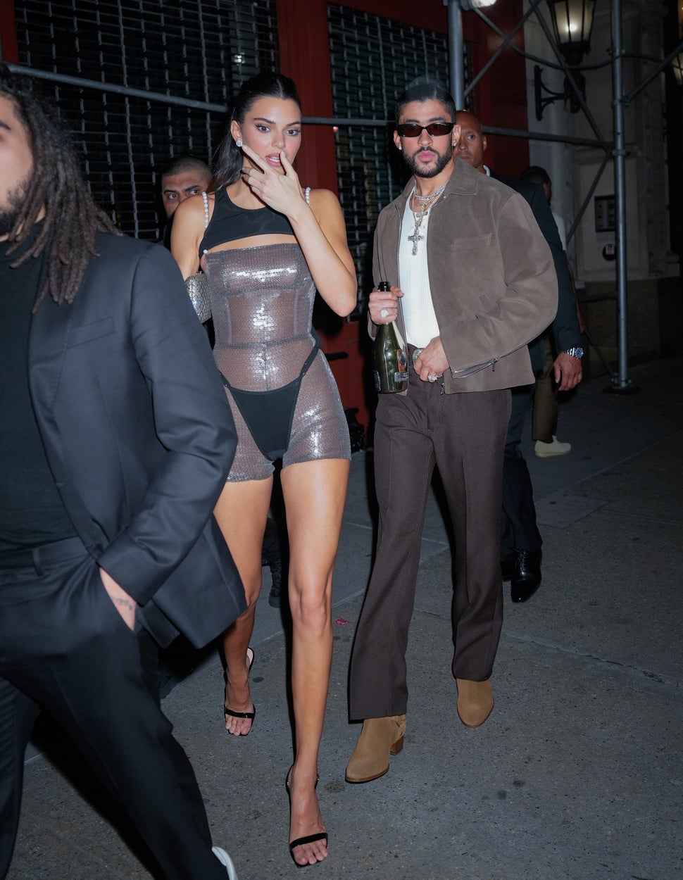 Kendall Jenner Steps Out In See Through Thong Look With Bad Bunny For