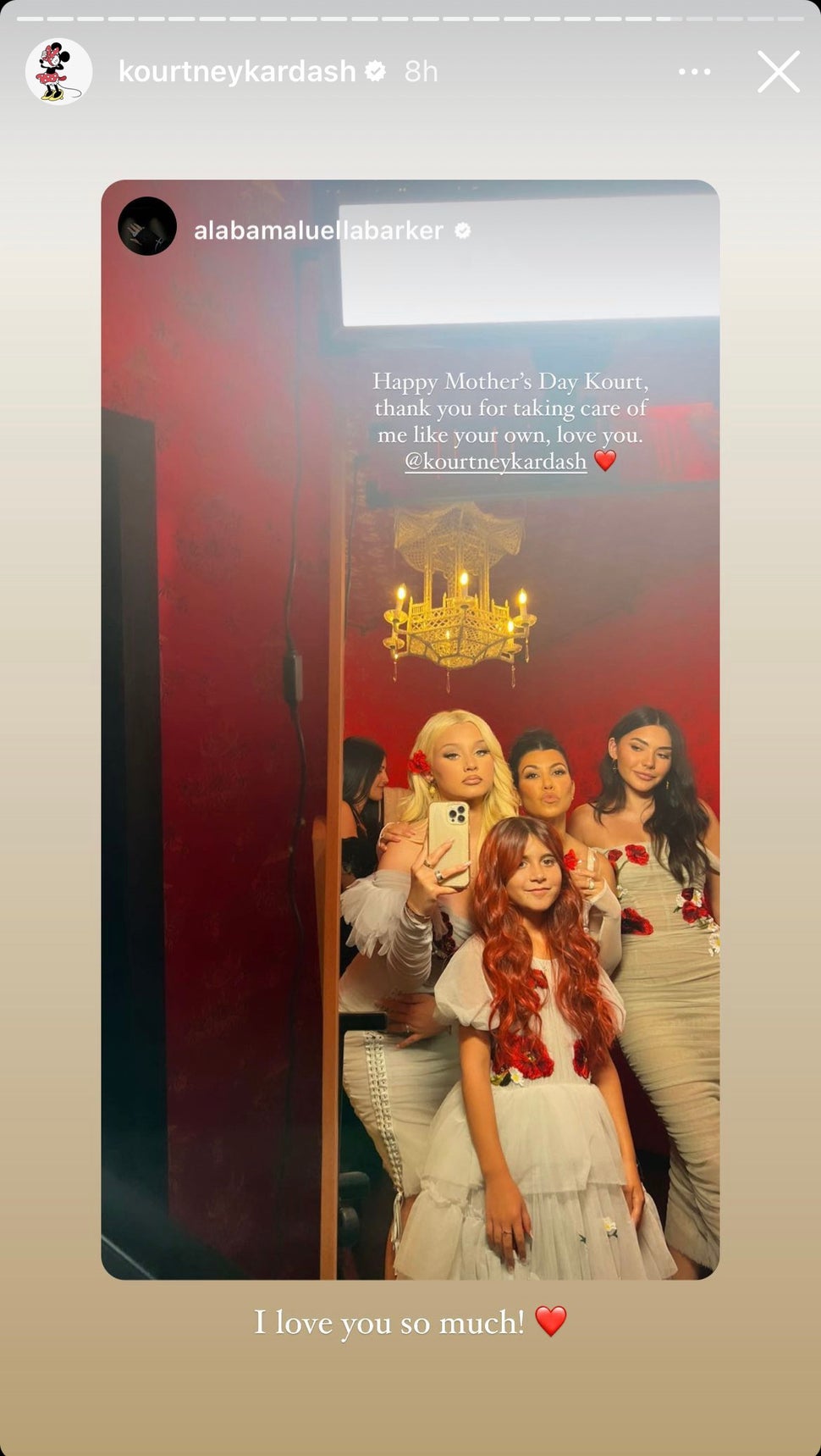 Alabama Barker Mothers Day Kourtney Kardashian IG