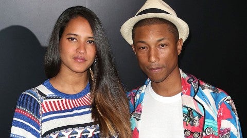 Pharrell Williams and wife Helen Lasichanh take time away from their  triplets for Chanel PFW show